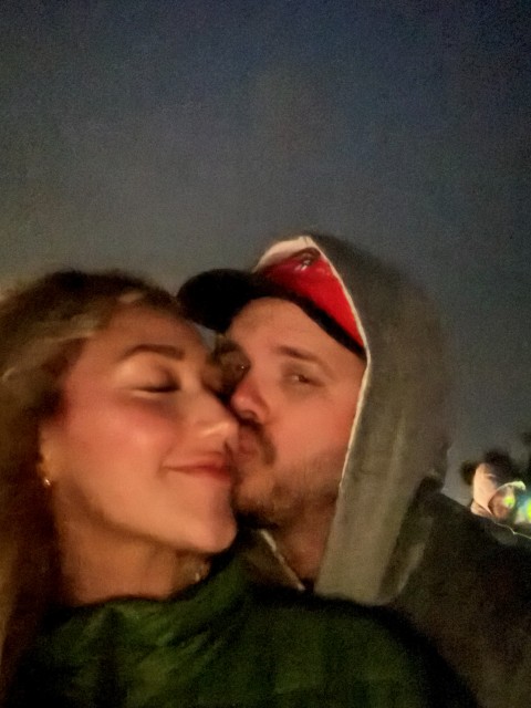 Fourth of July fireworks selfie